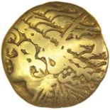 Gallo-Belgic Broad Flat. Bellovaci.c.115-100 BC. Large-flan Celtic gold stater. 23mm. 7.19g.