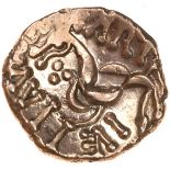 Volisios Cartivellaunos. c.AD40-43. Celtic gold stater. 18mm. 5.26g.