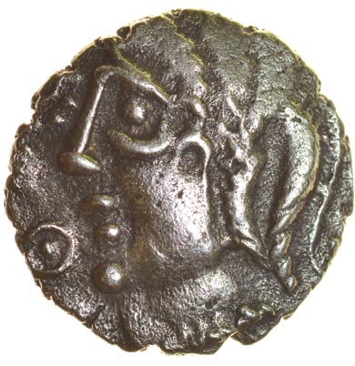 Whaddon Goat. c.55-45 BC. Celtic silver unit. 14mm. 0.96g. - Image 2 of 2