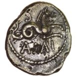 Amminus Hippocamp. c.AD30-40. Celtic silver unit. 12mm. 0.91g.