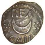 Eppillus Rex. c.20BC-AD1. Celtic silver unit. 11-13mm. 1.14g.