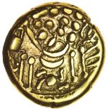 Chute. c.65-58BC. Celtic gold stater. 17mm. 5.99g.