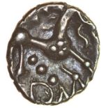 Ecen Edn. c.AD20-43. Celtic silver unit. 12mm. 1.21g.