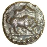 Epaticcus Bull and Eagle. c.AD20-40. Celtic silver minim. 8mm. 0.26g.