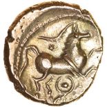 Cunobelinus Wild. Ring Type. Sills Class 5, Wild B. c.AD8-41. Celtic gold stater. 17mm. 5.32g.