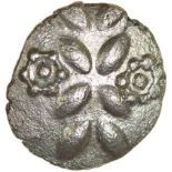 Vepo Rosette. c.AD15-40. Celtic silver unit. 13-15mm. 1.08g.