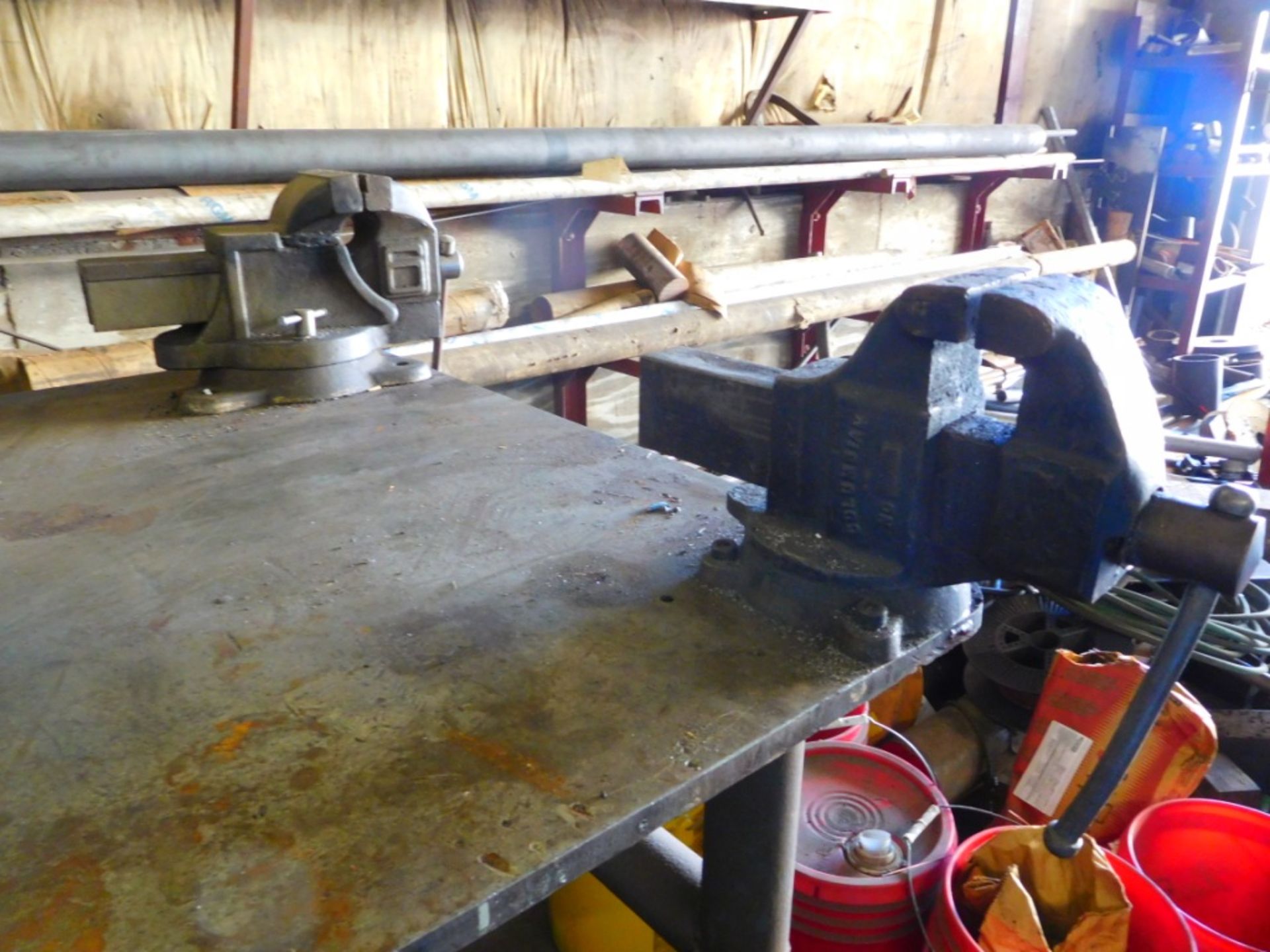 4' x 5' Welding Table w/2 Large Vices - Image 2 of 4