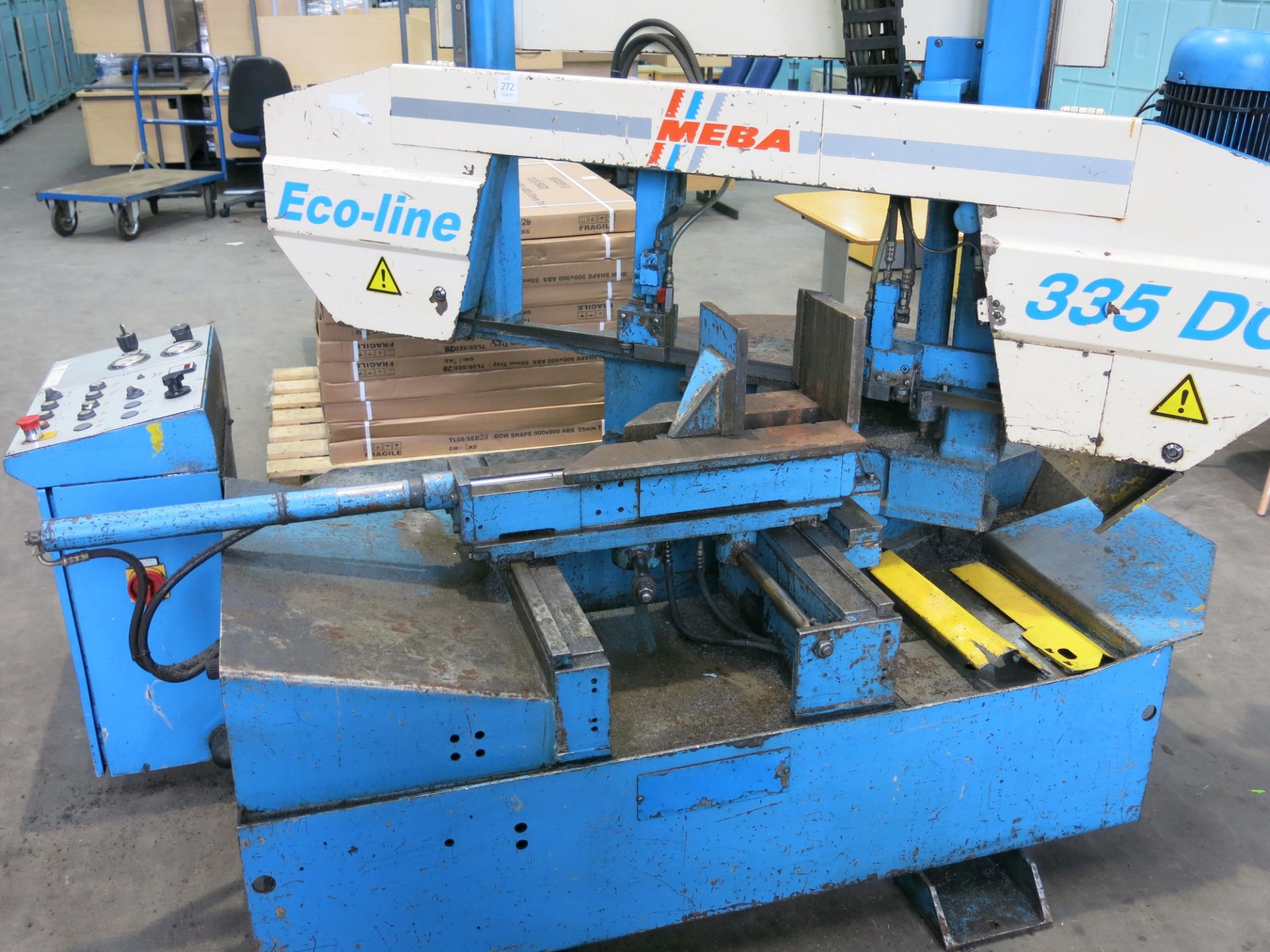 * A MEBA Eco-Line 335 DG Horizontal Metal Cutting Mitre Bandsaw, 420V, s/n 16935, yom 2002. - Image 10 of 11