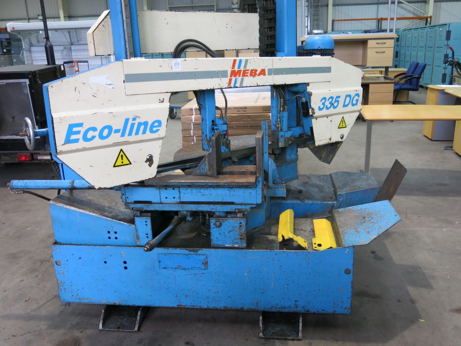 * A MEBA Eco-Line 335 DG Horizontal Metal Cutting Mitre Bandsaw, 420V, s/n 16935, yom 2002. - Image 7 of 11