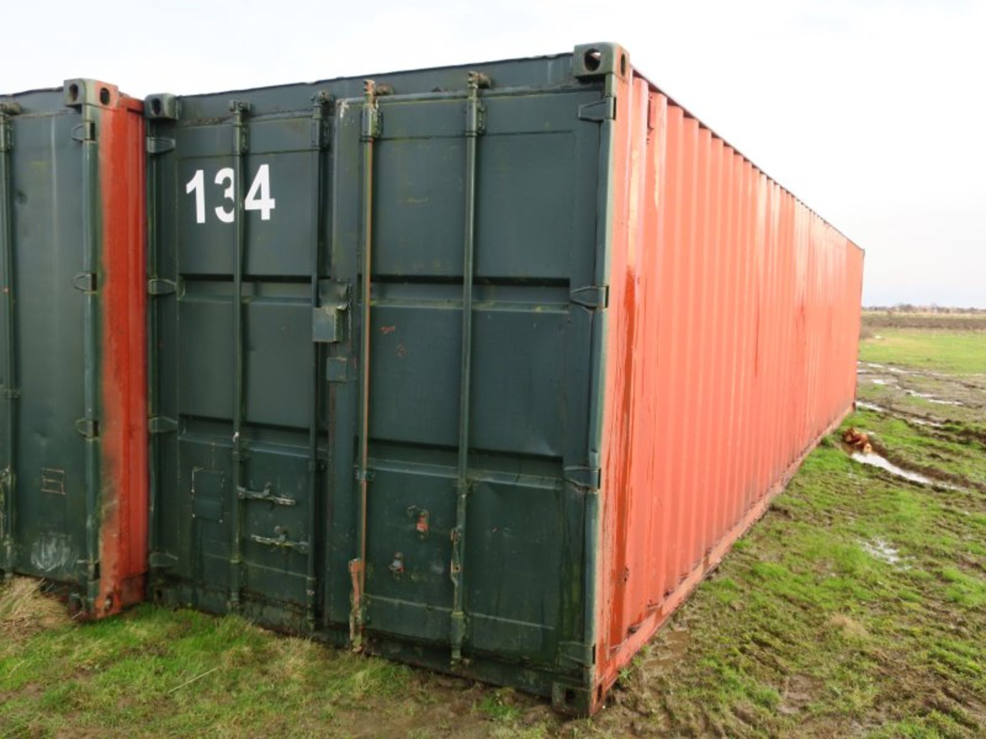 * 40' Shipping container with insulated roof (container ID 134). Sold loaded onto buyers