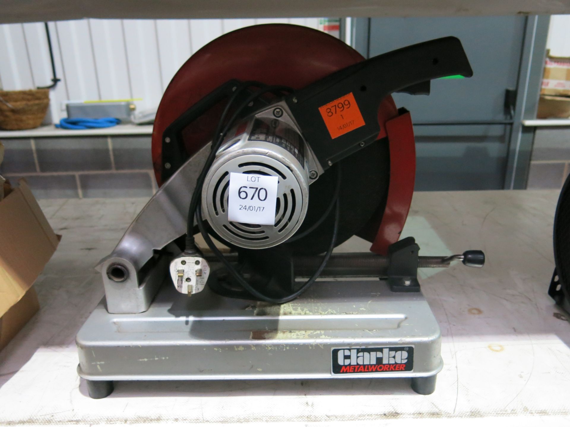 A Clarke Metalworker Cut Off Saw, 14'', 240V