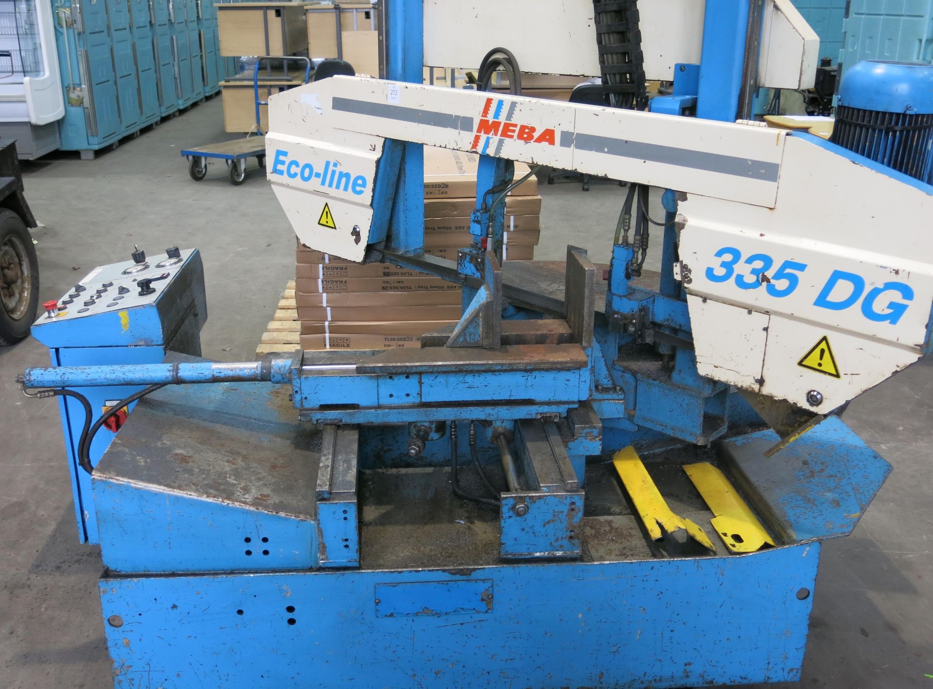 * A MEBA Eco-Line 335 DG Horizontal Metal Cutting Mitre Bandsaw, 420V, s/n 16935, yom 2002. - Image 9 of 11