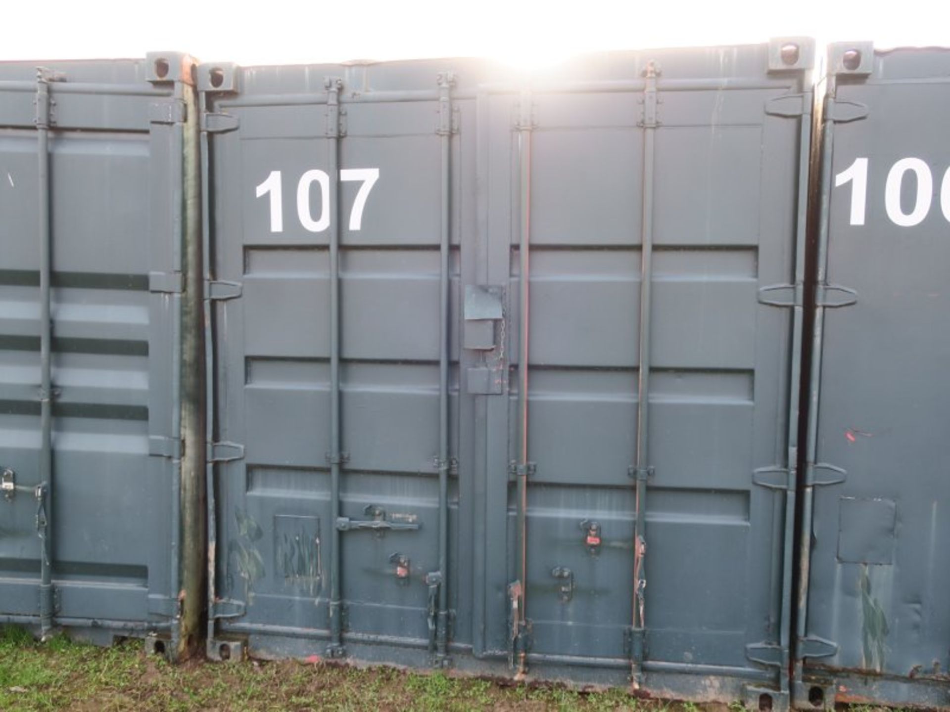 * 40' Shipping container with insulated roof (container ID 107). Sold loaded onto buyers