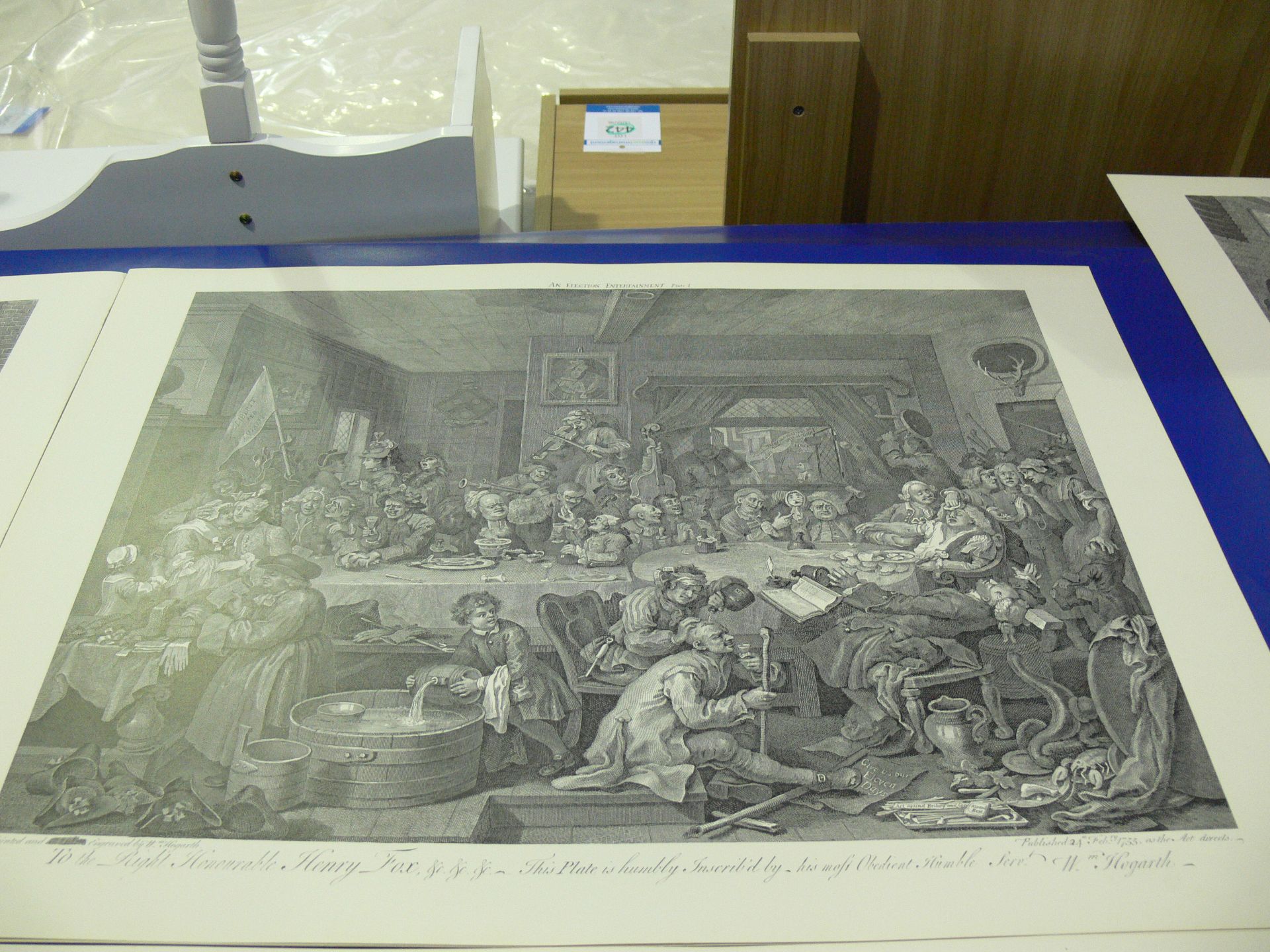 William Hogarth Prints. Five copies each of 'An Election - Plate I', 'Canvassing For Votes - Plate - Image 5 of 10