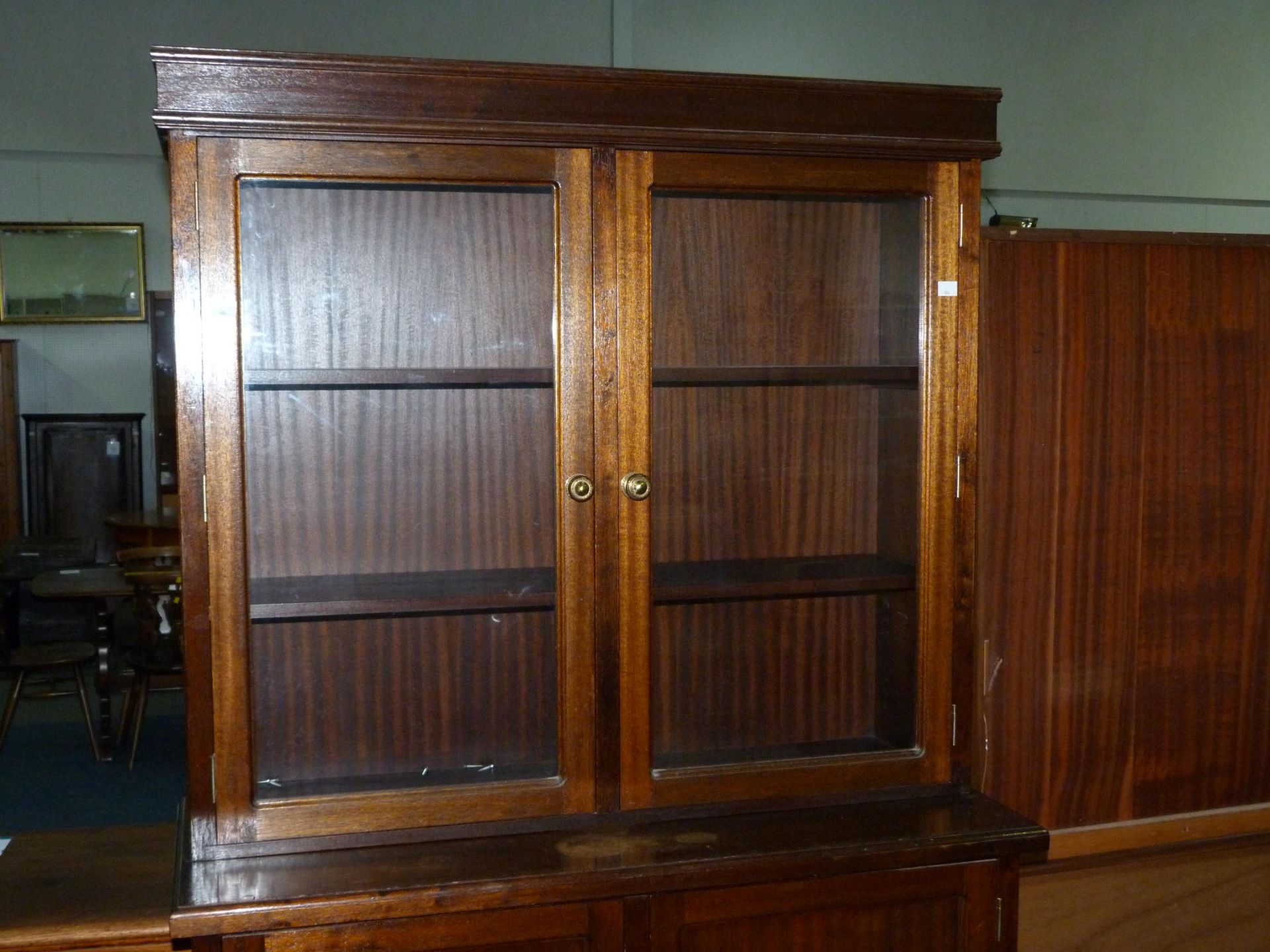 * An oak 2 piece display unit