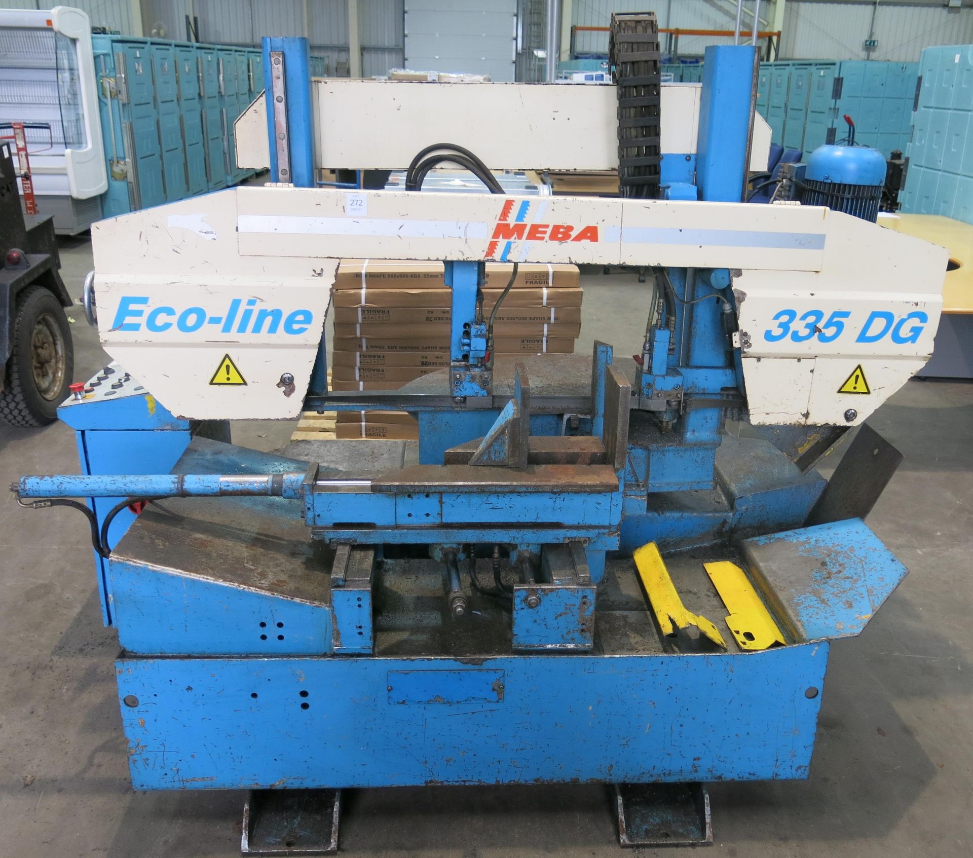 * A MEBA Eco-Line 335 DG Horizontal Metal Cutting Mitre Bandsaw, 420V, s/n 16935, yom 2002.