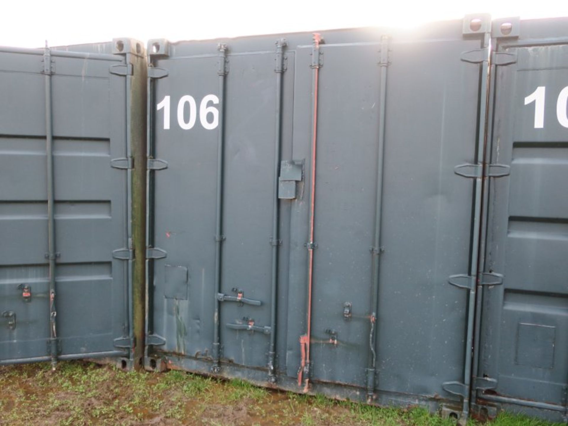 * 40' Shipping container with insulated roof (container ID 106). Sold loaded onto buyers