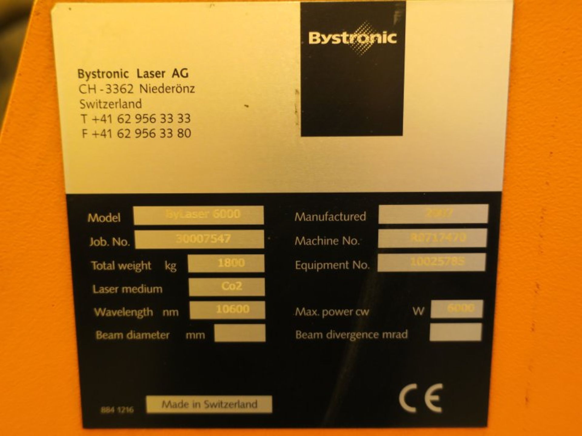 * Bystronic Bylaser 6000 CNC 4020 Laser Cutter complete with chiller & extraction unit. - Bild 8 aus 21