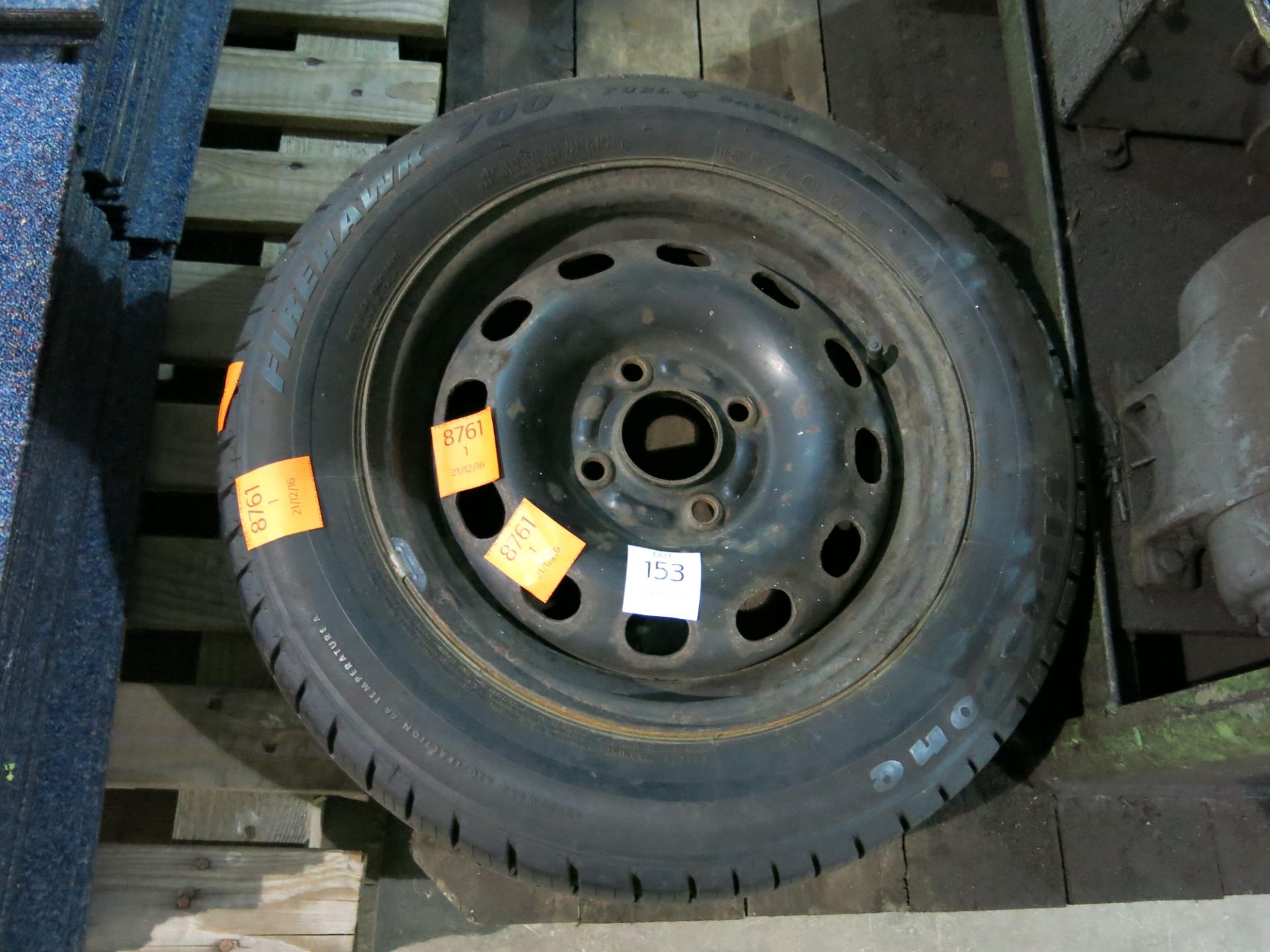 A spare wheel, 4 bolt, with good tyre 185/60/R14