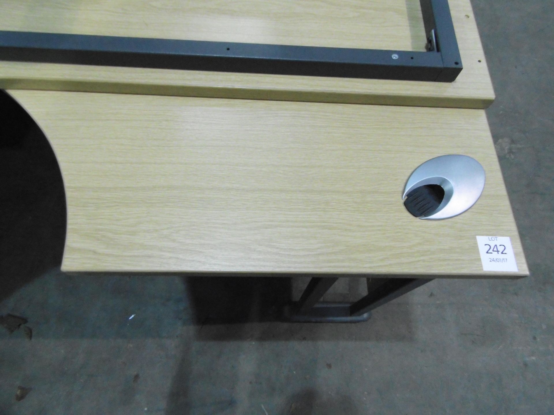 * 2 x Right hand office desks. Please note there is a £5 + VAT Lift Out Fee on this lot - Image 2 of 2