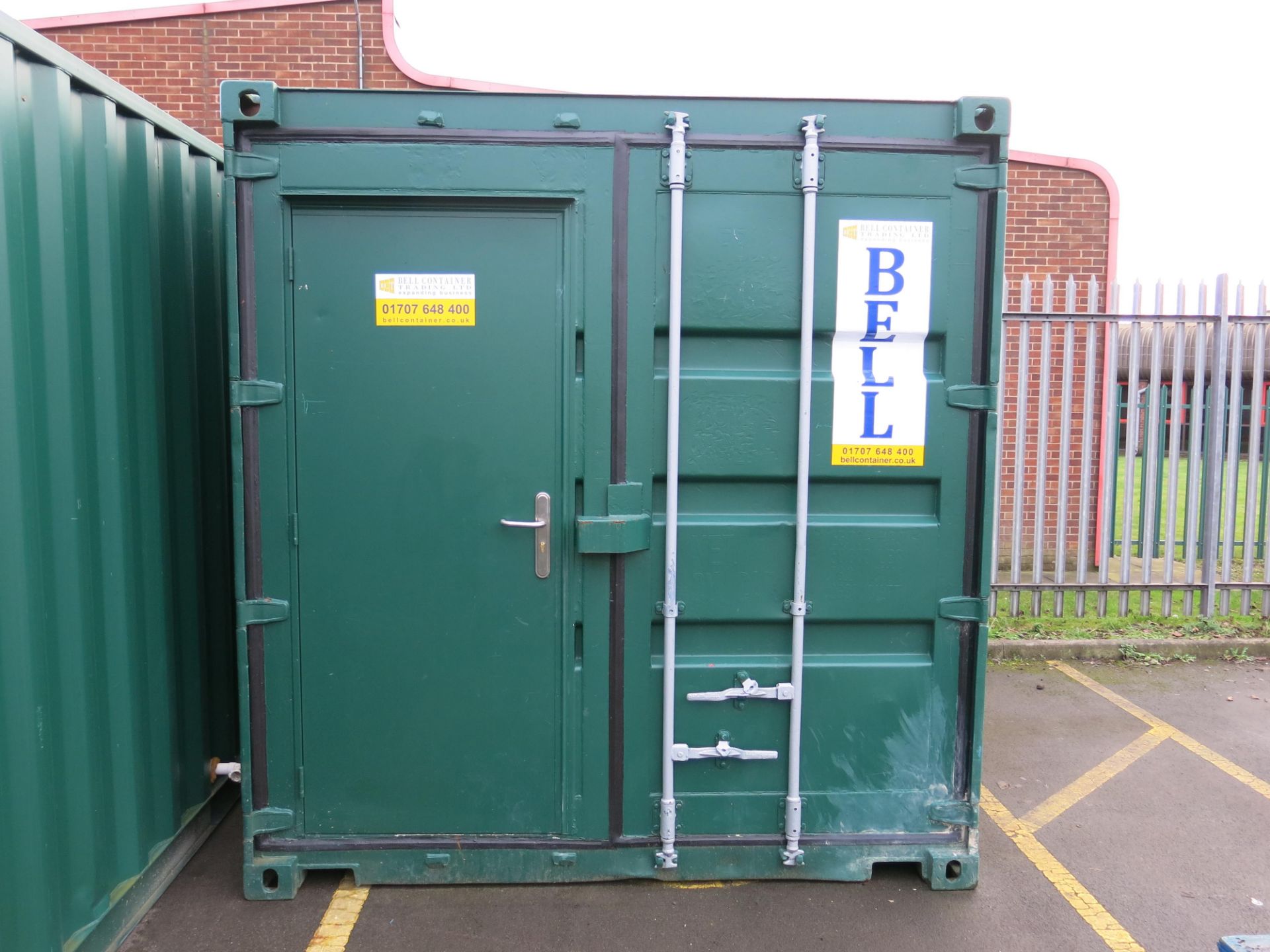 * A small 9.5ft container, boarded out with a strip light, sockets, 240V fan to the rear, 2 x