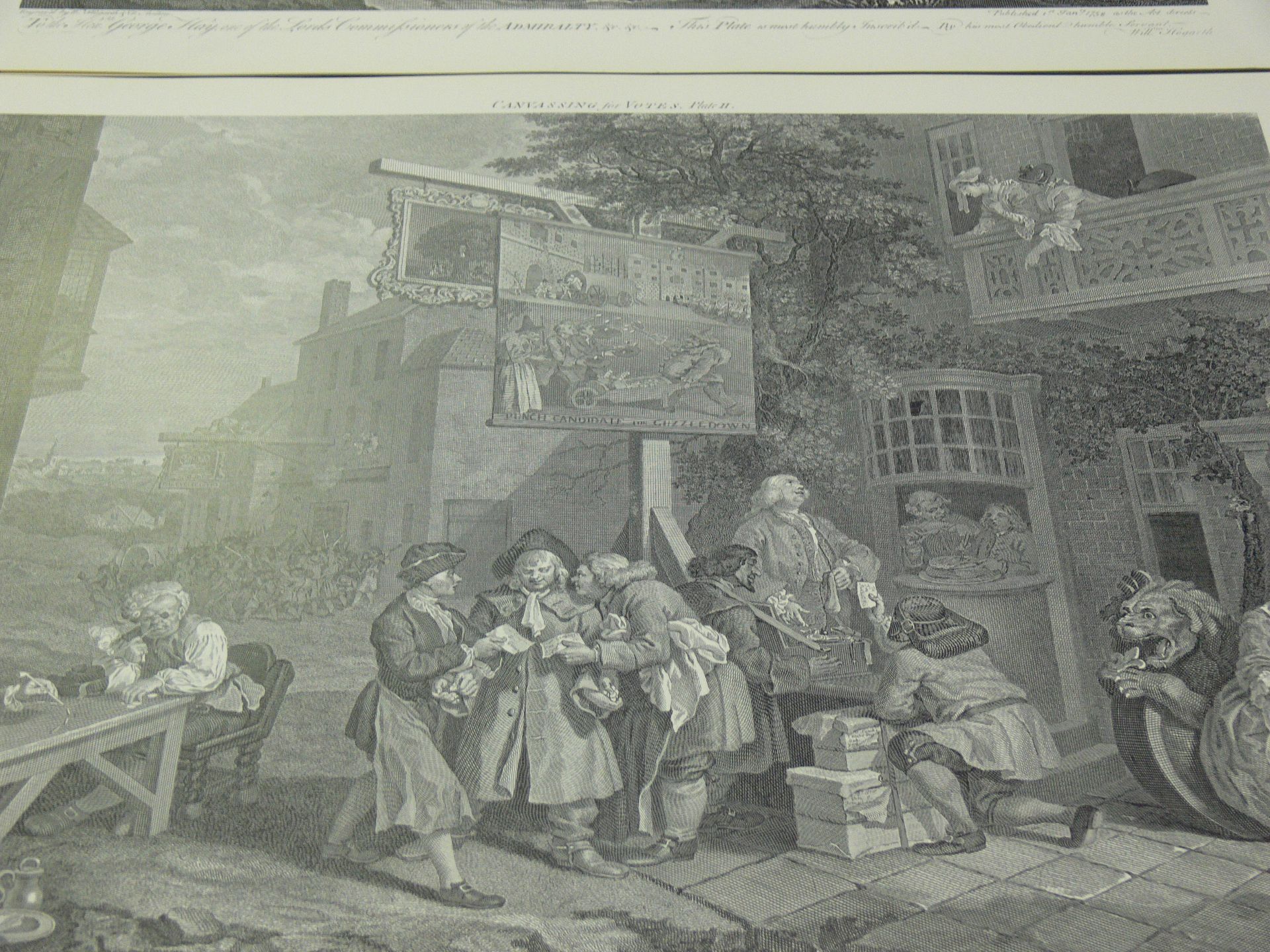 William Hogarth Prints. Five copies each of 'An Election - Plate I', 'Canvassing For Votes - Plate - Image 8 of 10