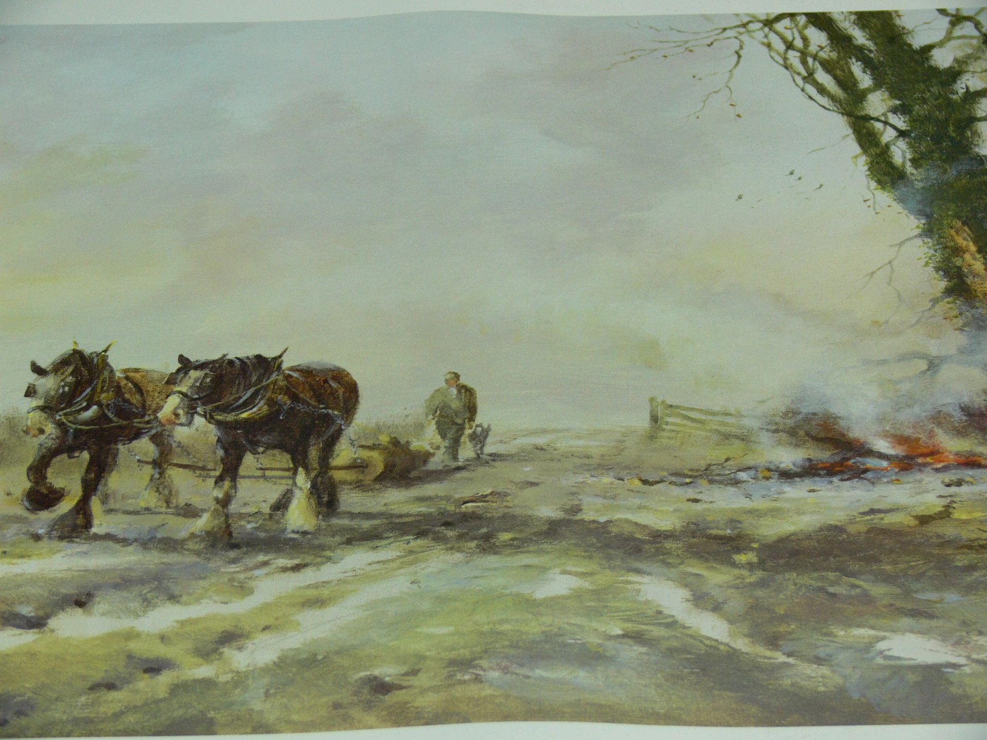 Five copies each of three coloured prints. 'The Forge' by Fortunino Matania (47cm x 56cm), 'Clearing - Image 8 of 8