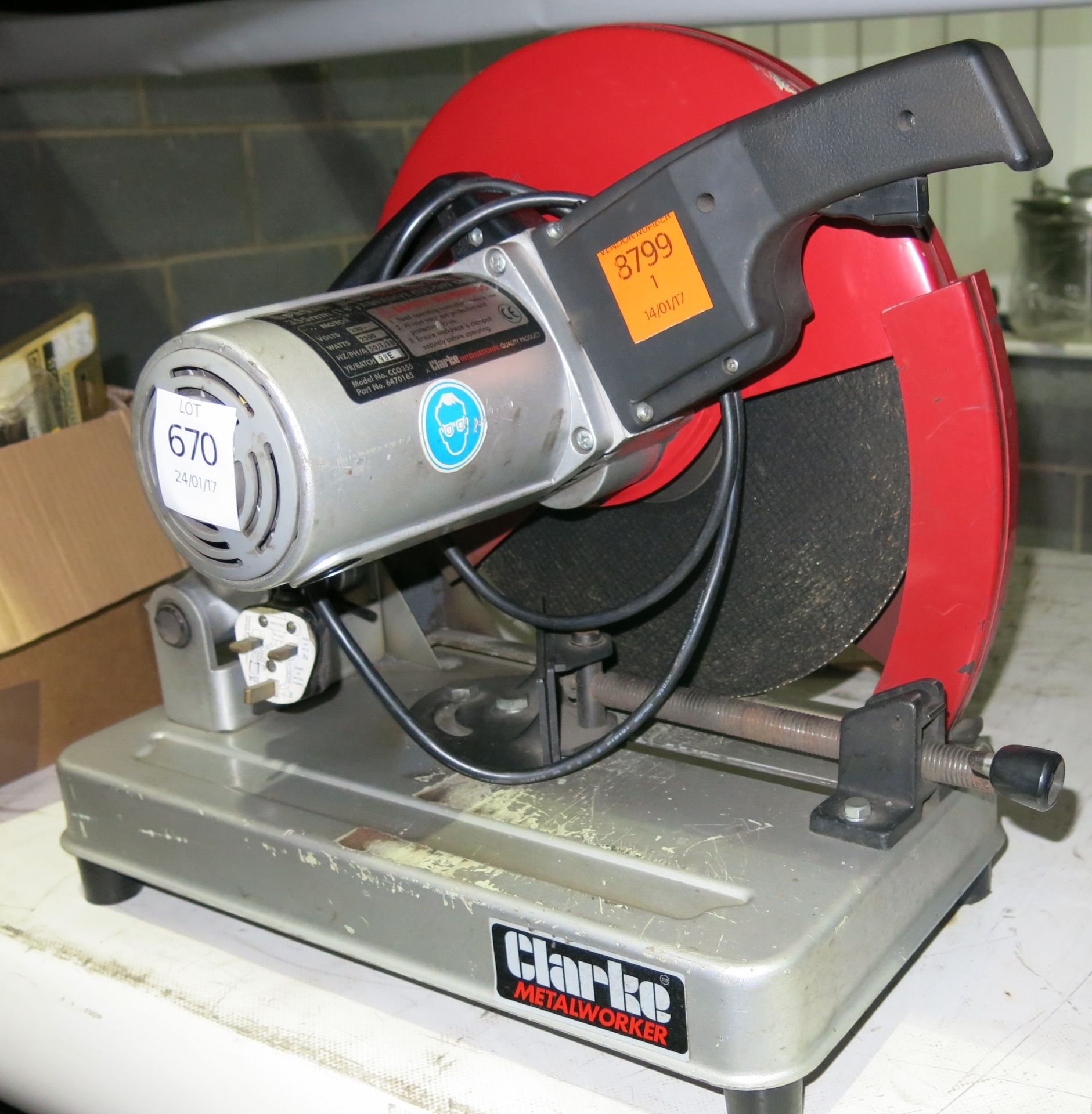 A Clarke Metalworker Cut Off Saw, 14'', 240V - Image 3 of 3