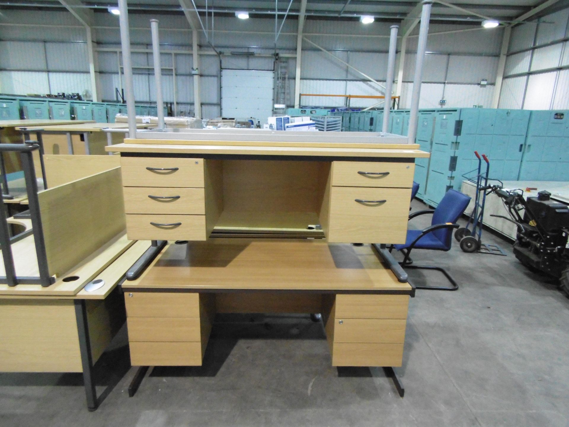 * 2 x Non-matching office desks, 1 with 6 drawers, one with 4 drawers & a filing drawer together