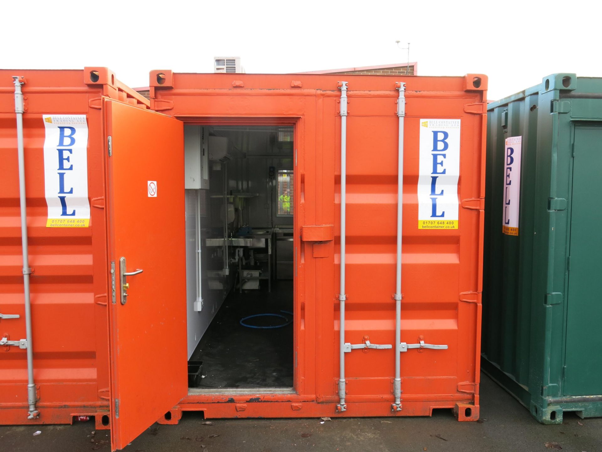 * A 20ft container fitted out with a part stainless steel kitchen consisting of 2 x stainless - Image 2 of 11