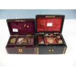 This is a Timed Online Auction on Bidspotter.co.uk, Click here to bid. 2 x Antique jewellery boxes &