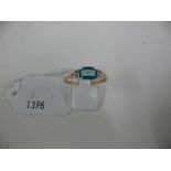 This is a Timed Online Auction on Bidspotter.co.uk, Click here to bid. 9ct Gold aquamarine (?) &