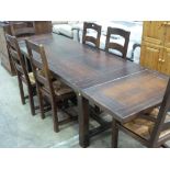 This is a Timed Online Auction on Bidspotter.co.uk, Click here to bid. An extending dark wood dining