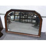 This is a Timed Online Auction on Bidspotter.co.uk, Click here to bid. A Shaped Bevelled Hall Mirror