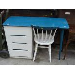 This is a Timed Online Auction on Bidspotter.co.uk, Click here to bid. A turquoise & white painted