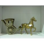 This is a Timed Online Auction on Bidspotter.co.uk, Click here to bid. A brass model of a horse &
