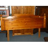 This is a Timed Online Auction on Bidspotter.co.uk, Click here to bid. A pine bed headboard (