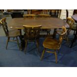 This is a Timed Online Auction on Bidspotter.co.uk, Click here to bid. An Ercol dining table with