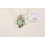 This is a Timed Online Auction on Bidspotter.co.uk, Click here to bid. A heavy jade pendant marked