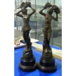 This is a Timed Online Auction on Bidspotter.co.uk, Click here to bid. Two Art Deco spelter