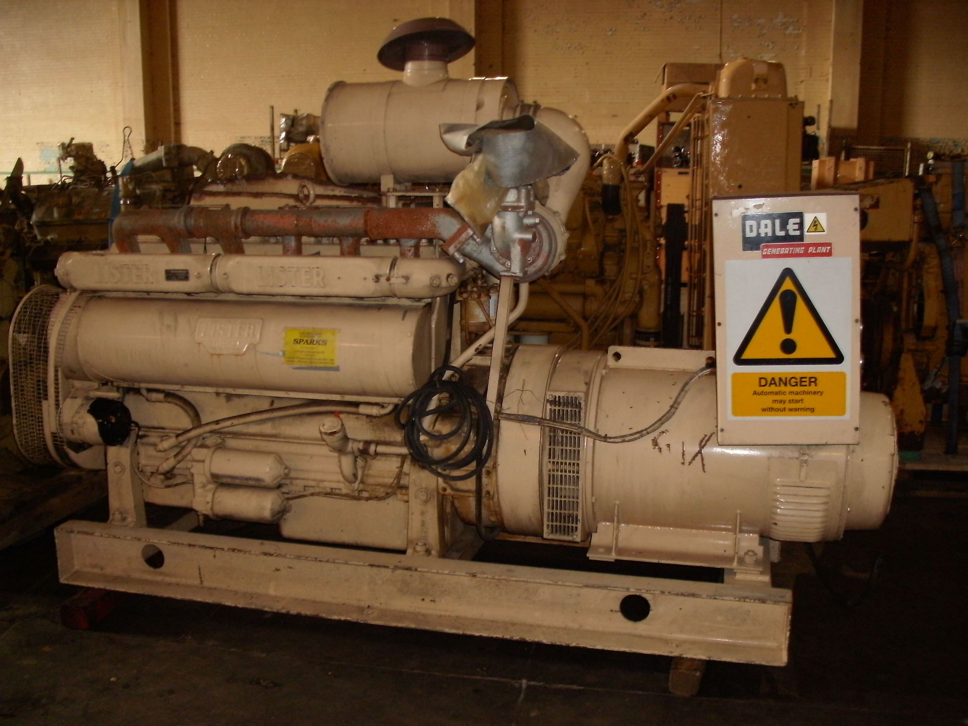 * A Lister Straight 6 Turbo, JAS6, Alternator Make: Dale, 140KVA, 50Hz, 3PH, 1500RPM, 194AMP,