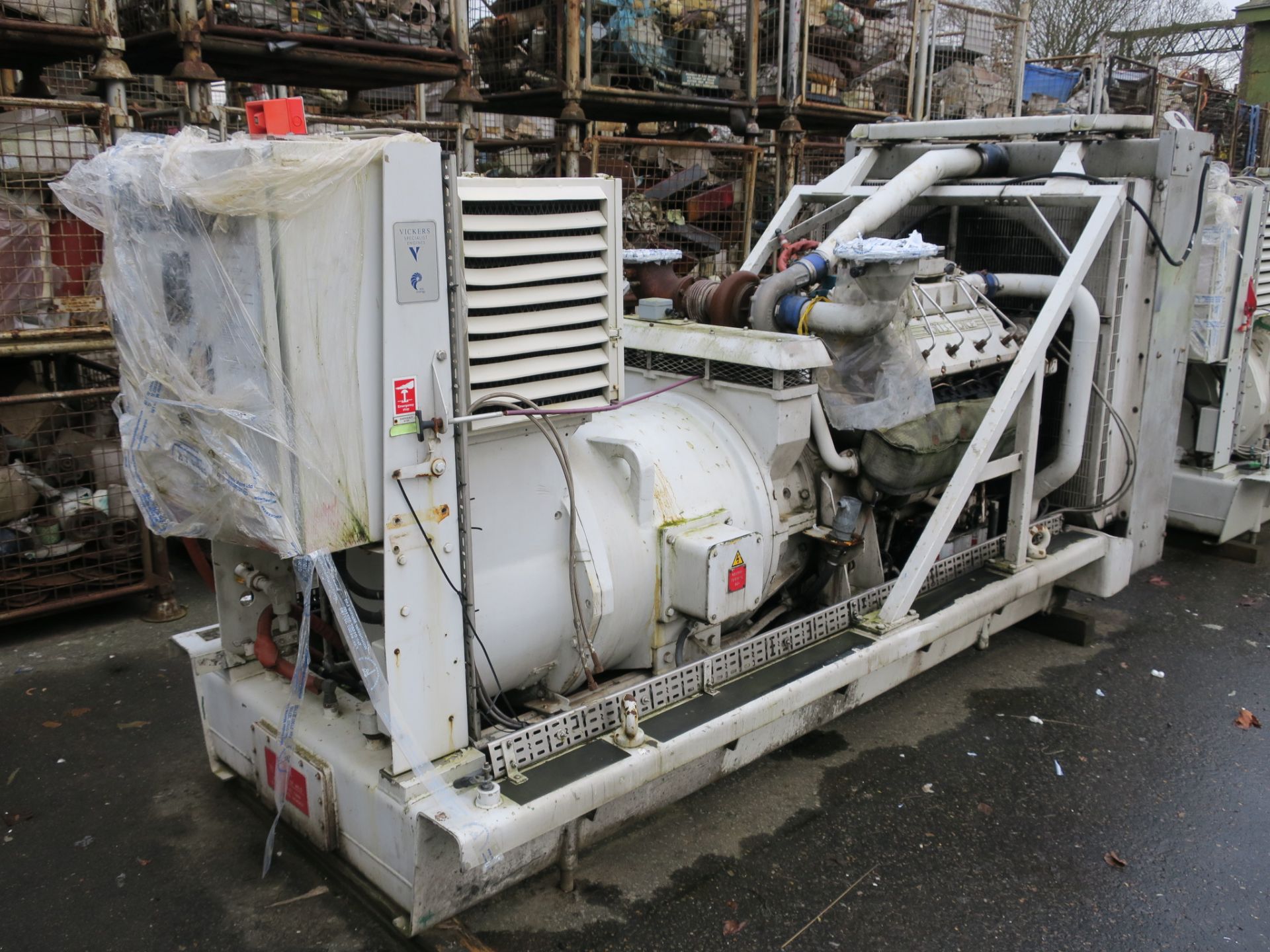 * A Perkins/Rolls Royce V8 Turbo, CV8, Alternator Make: Mawdsleys, 312KVA, 60Hz, 3PH, 1800RPM, - Image 4 of 5