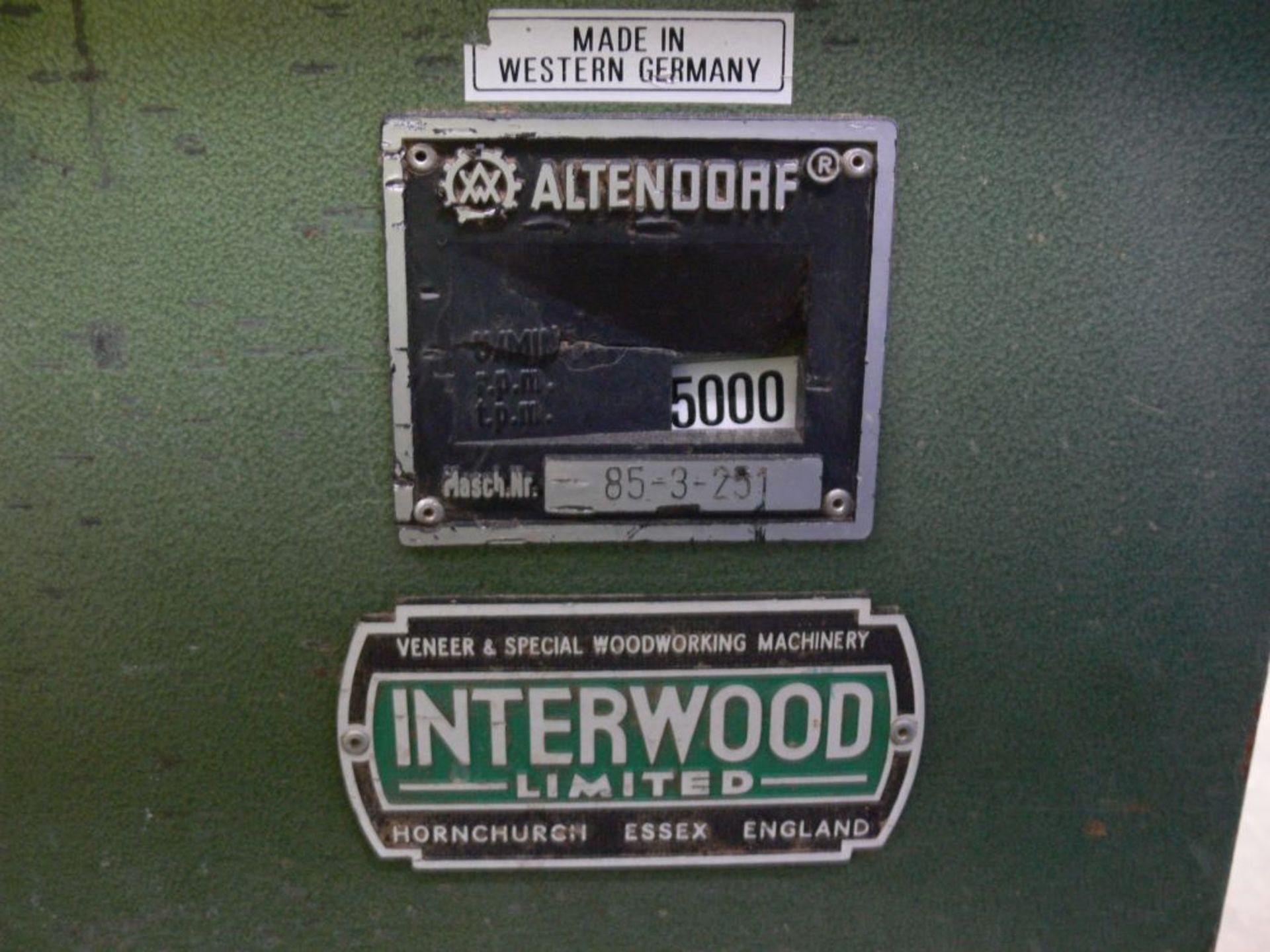 * An Altendorf F45 Panel Saw. 3450 x 2100mm. Machine No 85-3-251. Please note there is a £20 + VAT - Image 5 of 6