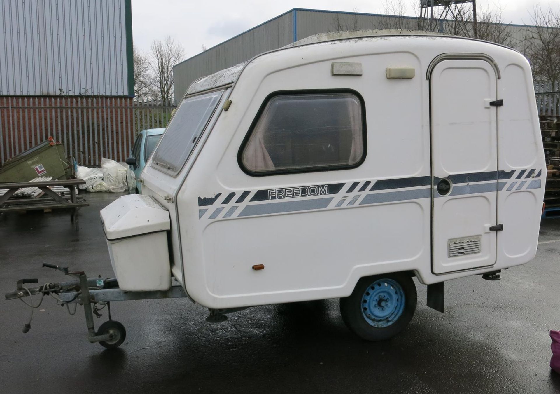 A Freedom Microlite Sport 3 berth Micro Caravan; weighs approx. 500Kg, (very light and easy to