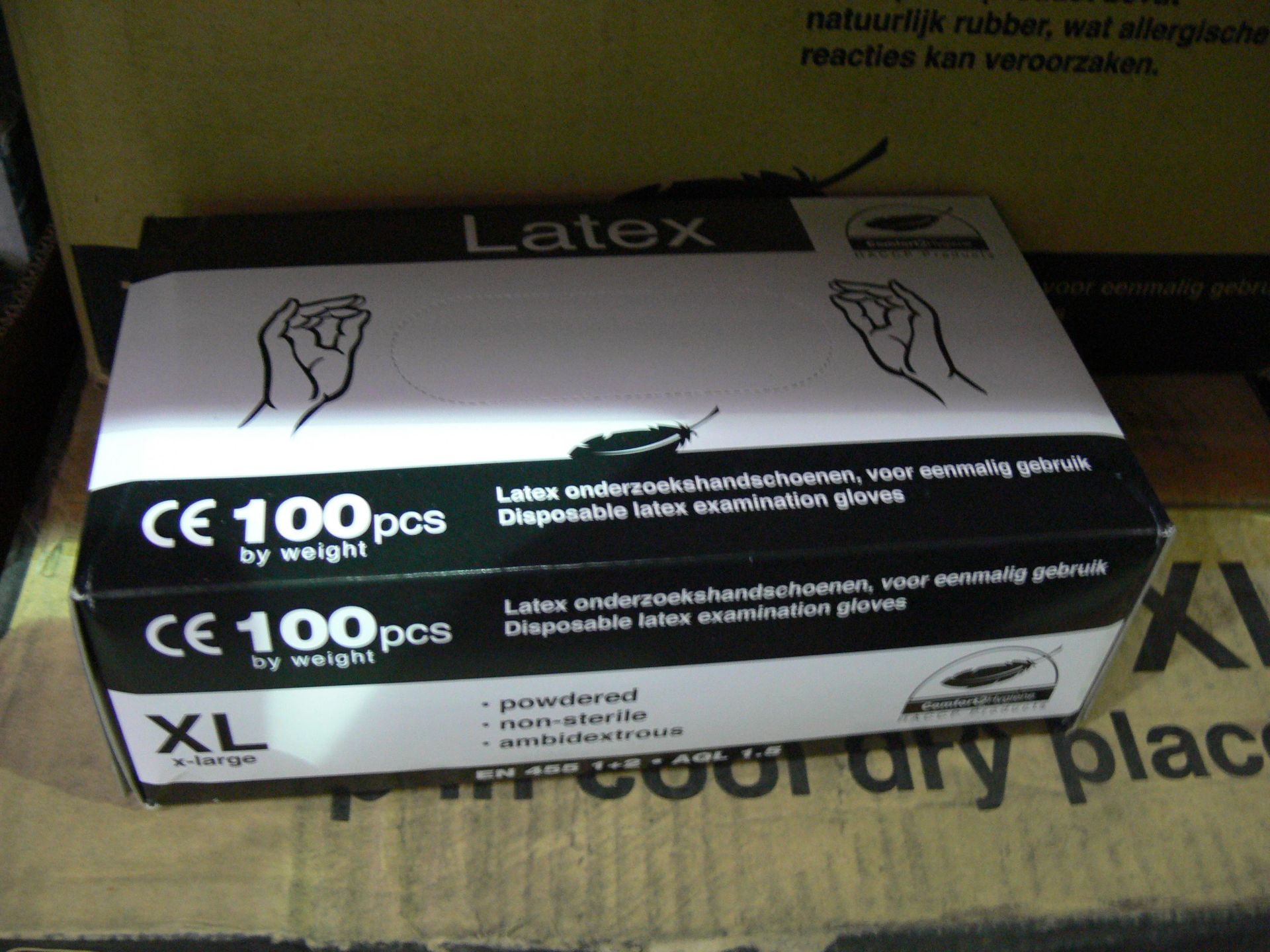 2 x Full and 1 x part box of XL latex gloves - Image 2 of 2