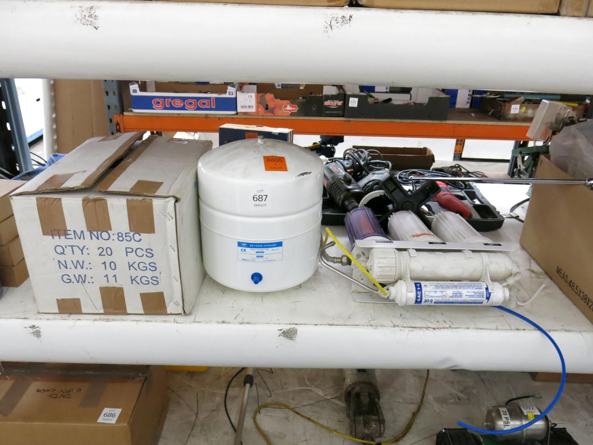 A reverse osmosis filtration system c/w extra filters