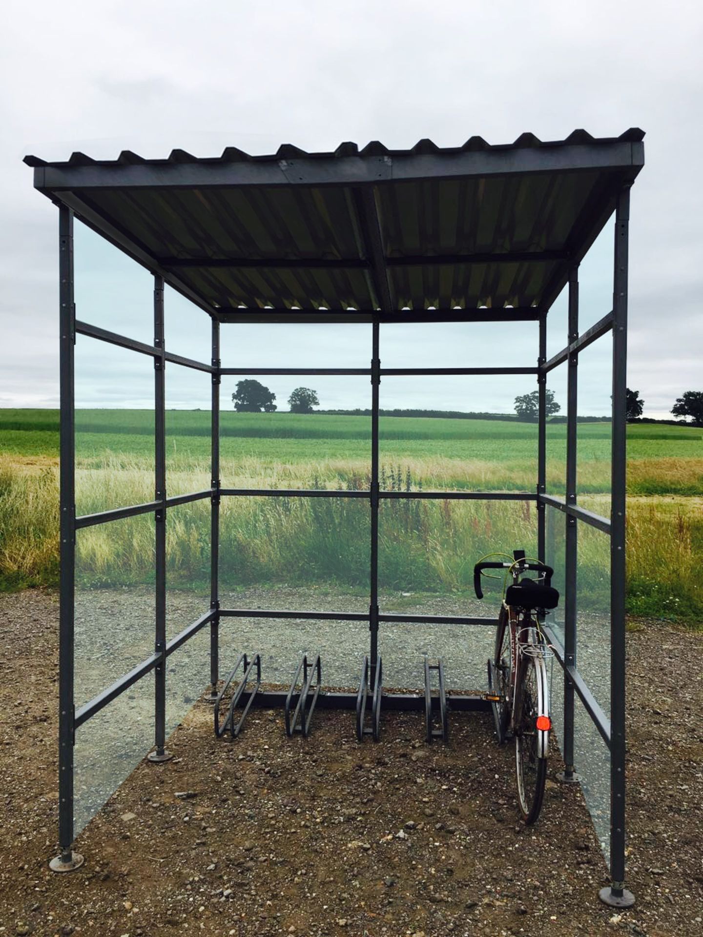 * 1 x 4/5 Bike Shelter (2m x 2.4m), palletised and shrink wrapped (pallet weight - approx 0.5