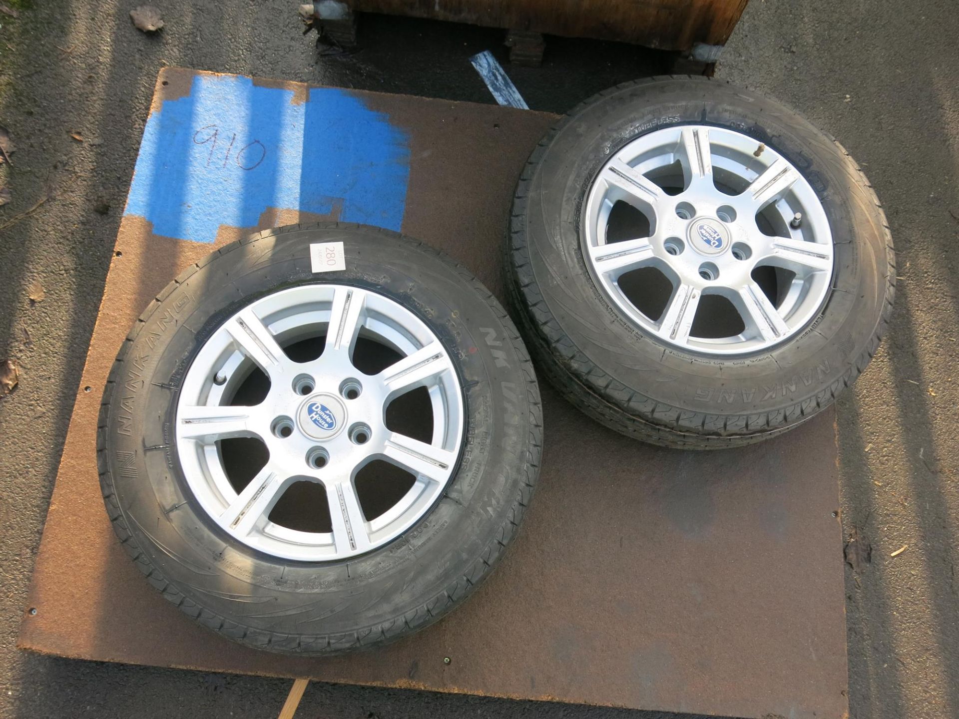 2 x 5 Stud caravan wheels & tyres