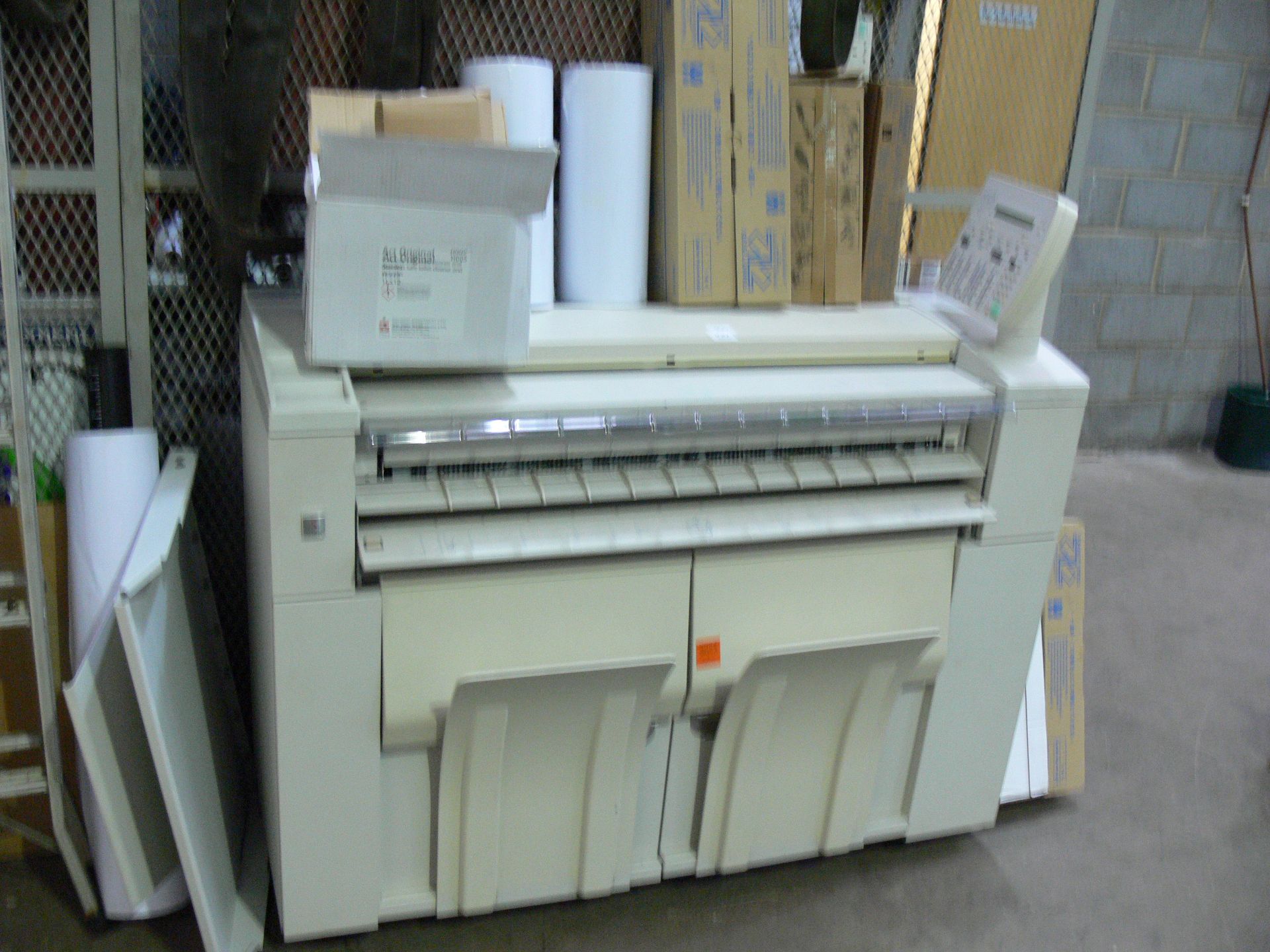 * A Xerox YRB-1 printer/plotter c/w paper etc. Please note there is a £5 + VAT Lift out Fee on