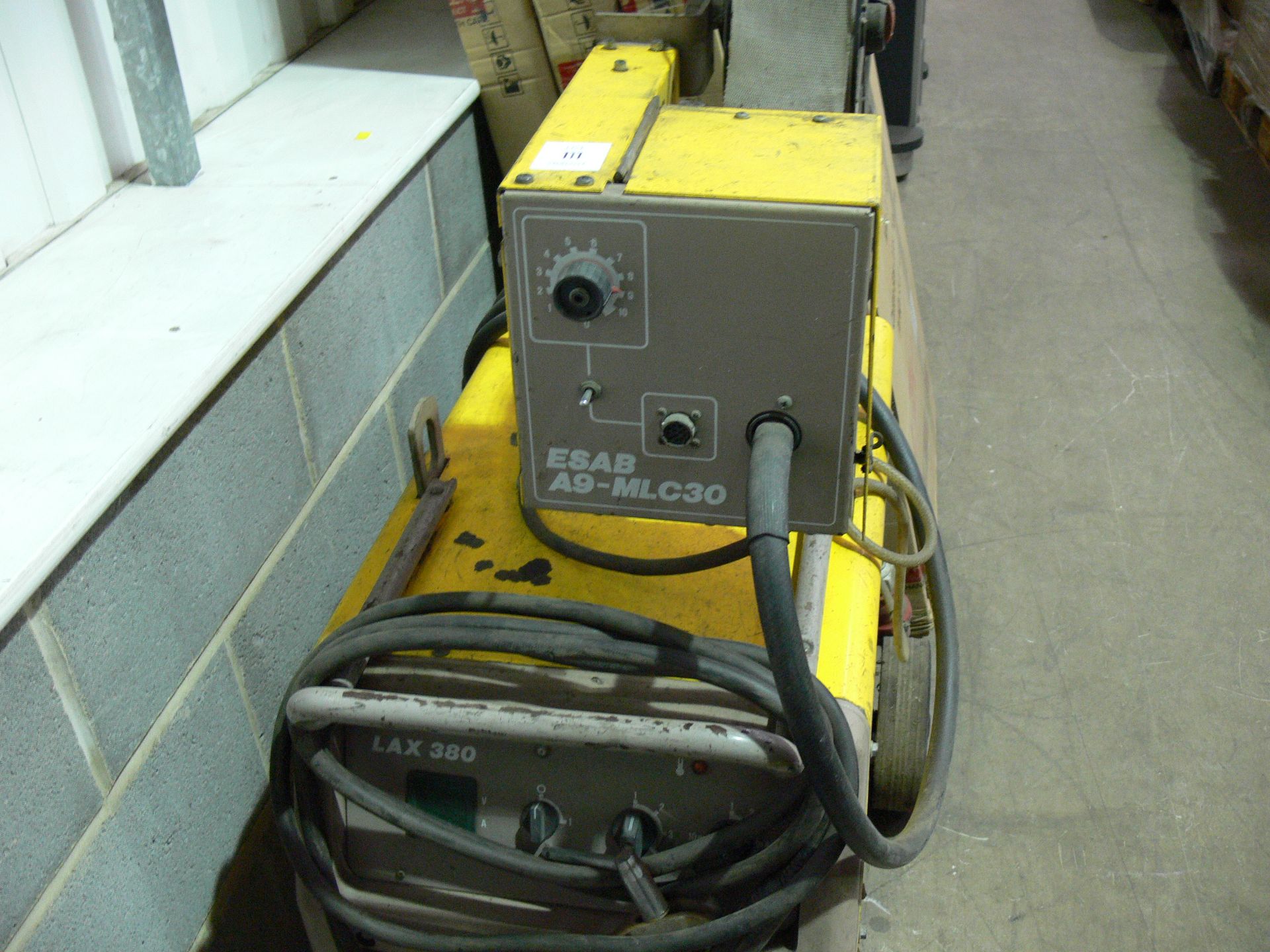 * An Esab LAX 380/A9-MLC30 Welder, 3PH. Please note there is a £10 + VAT Lift Out Fee on this lot - Image 2 of 3